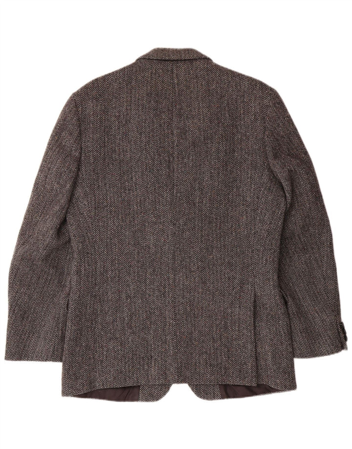 Giacca blazer da uomo ST MICHAEL UK 40 grande classica a spina di pesce grigia