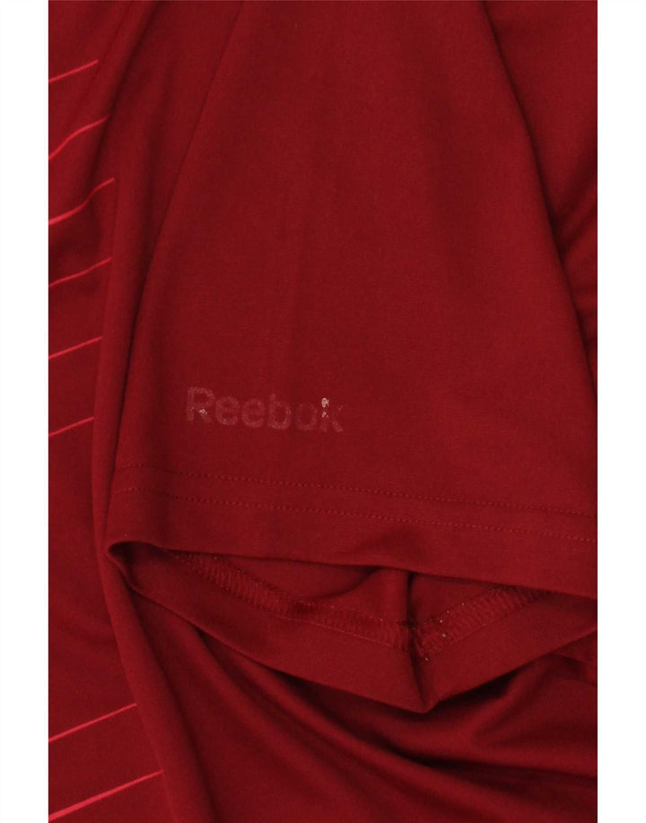 T-shirt grafica da uomo Reebok Top Small Borgogna in poliestere
