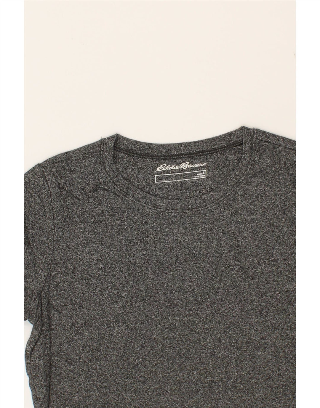 EDDIE BAUER Womens T-Shirt Top UK 14 Large Grey Cotton Vintage Eddie Bauer and Second-Hand Eddie Bauer from Messina Hembry 