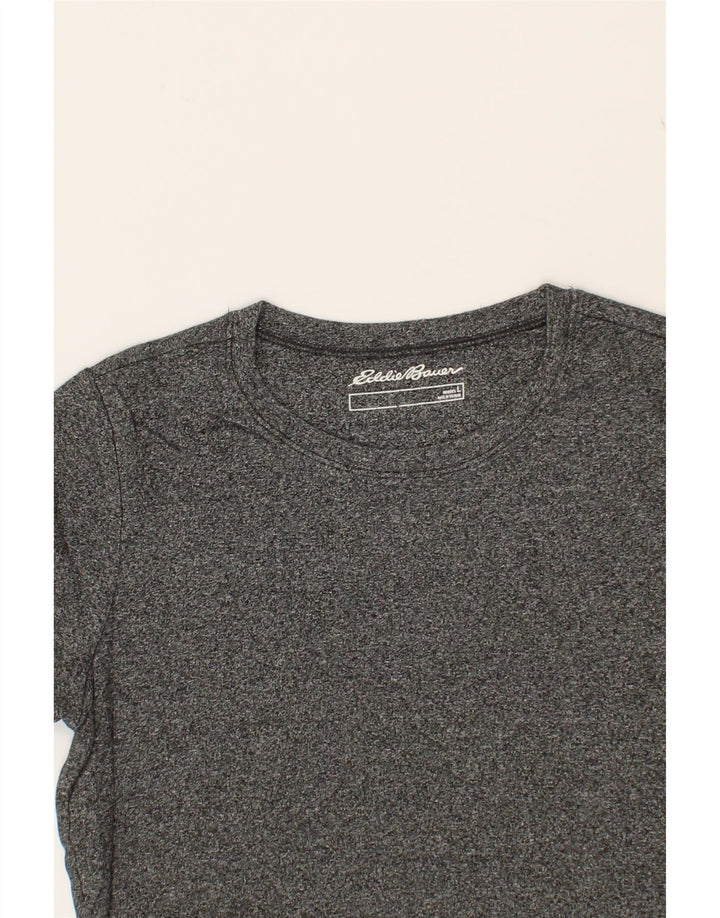 EDDIE BAUER Womens T-Shirt Top UK 14 Large Grey Cotton Vintage Eddie Bauer and Second-Hand Eddie Bauer from Messina Hembry 