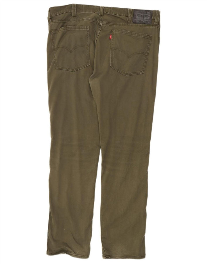 Levi's Uomo 511 Pantaloni Casual Slim W38 L32 Cotone Kaki