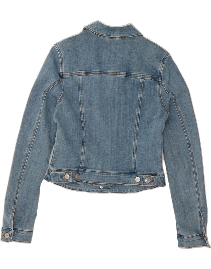 GUESS Womens Crop Denim Jacket UK 10 Small Blue Cotton Vintage Guess and Second-Hand Guess from Messina Hembry 