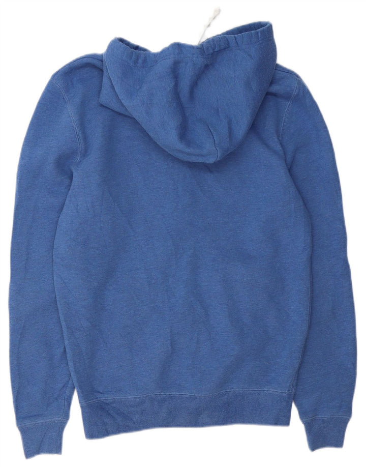 JACK WILLS Maglione con cappuccio e zip da uomo piccolo in cotone blu