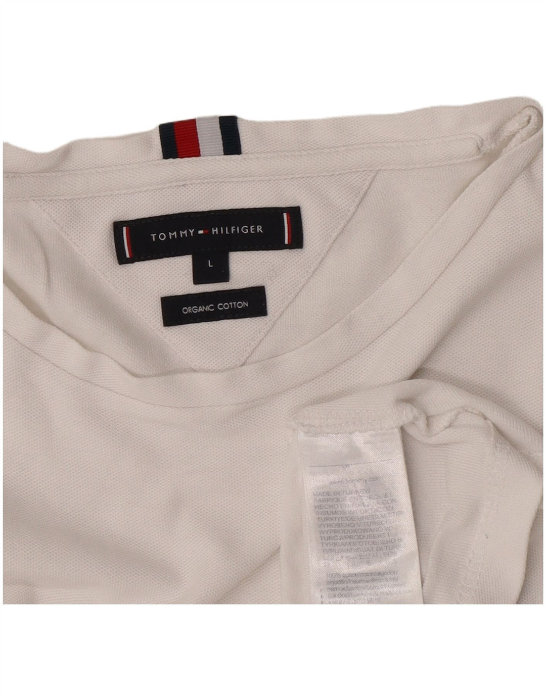 T-shirt da uomo Tommy Hilfiger Top grande in cotone bianco