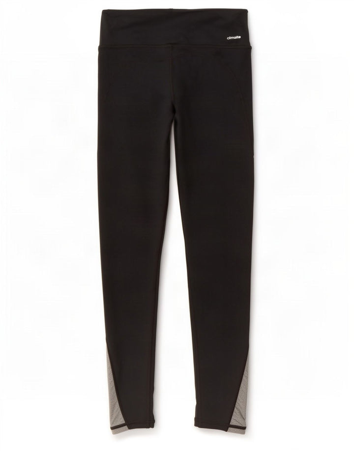 Leggings Adidas Dri Fit da donna UK 8/10 Small Nero Colourblock Poliestere