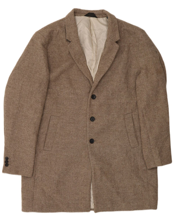 Cappotto da uomo Jack & Jones UK 46 3XL Poliestere beige