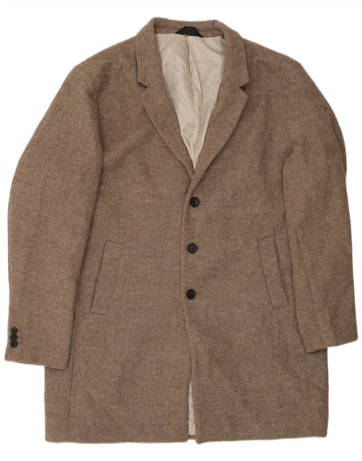 Cappotto da uomo Jack & Jones UK 46 3XL Poliestere beige