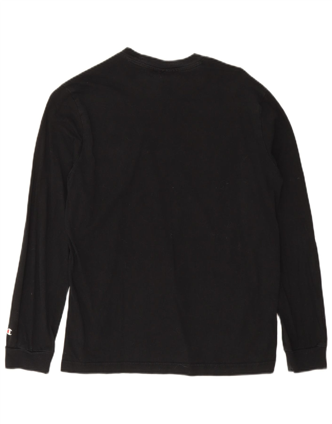 CHAMPION Womens Graphic Top Long Sleeve UK 10 Small Black