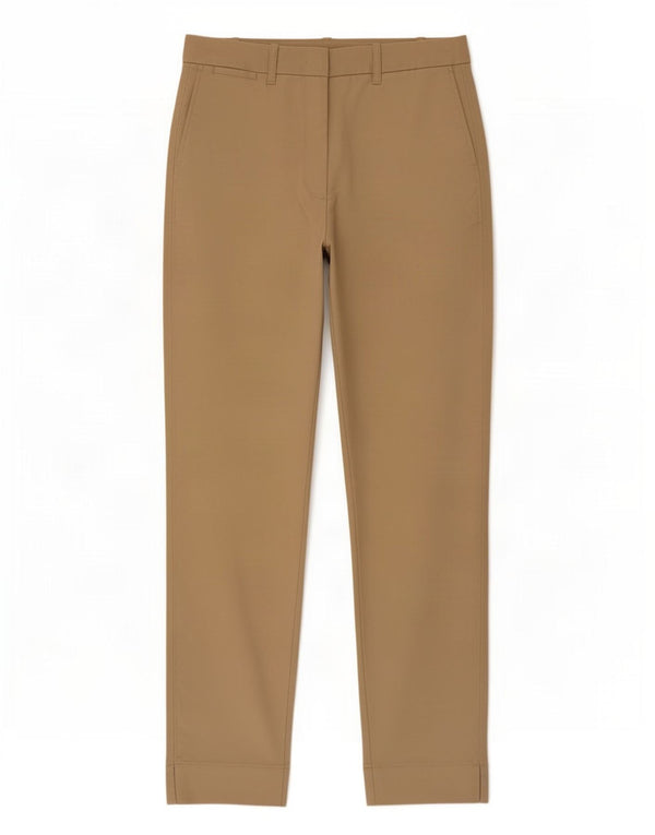 Pantaloni chino a vita alta da donna Marks & Spencer UK 6 XS W26 L27 Beige