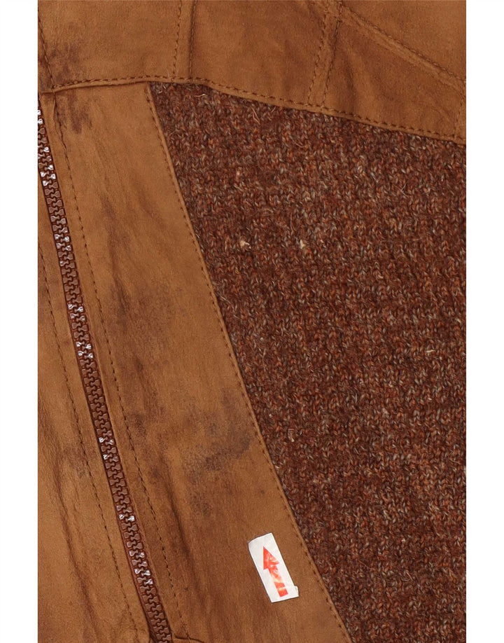 Sercap Maglione cardigan da uomo marrone medio Colourblock