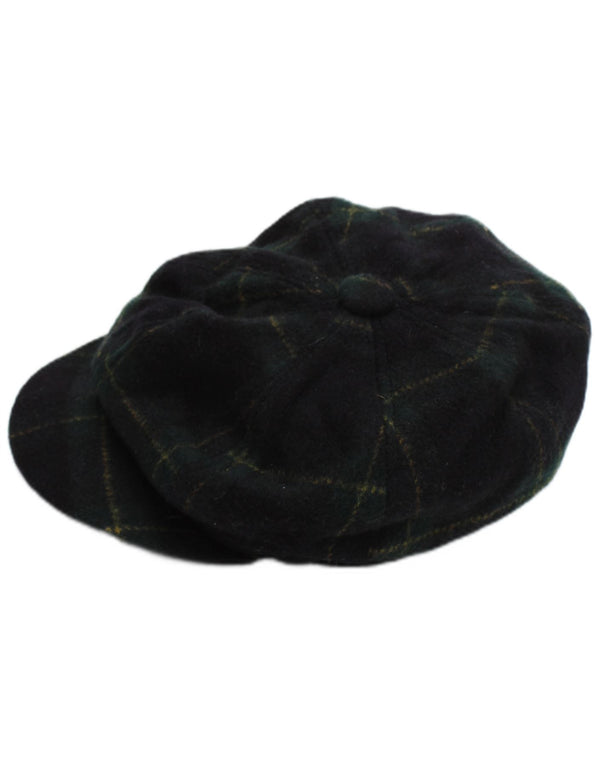 Coppola vintage da uomo piccolo a quadri blu navy
