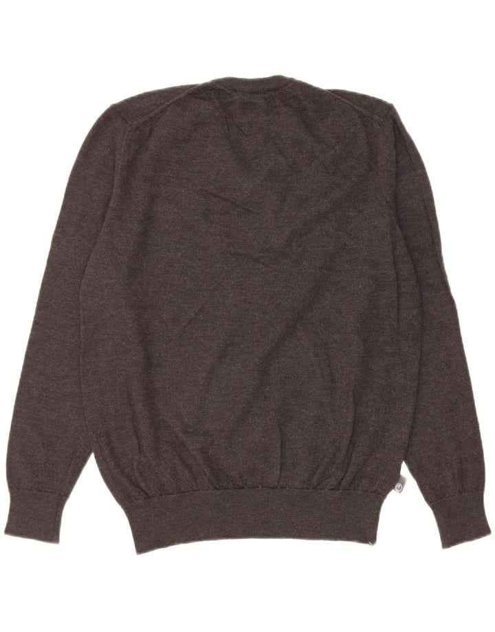 Maglione maglione con scollo a V da donna Armani IT 52 2XL Grigio