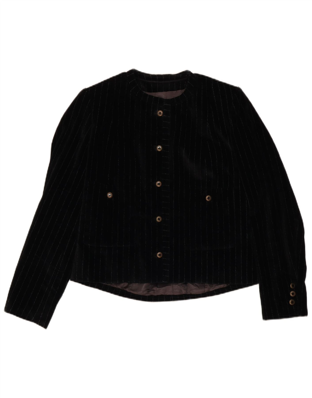 Set gonna da donna in 2 pezzi a 5 bottoni VINTAGE UK 12 medio W28 nero