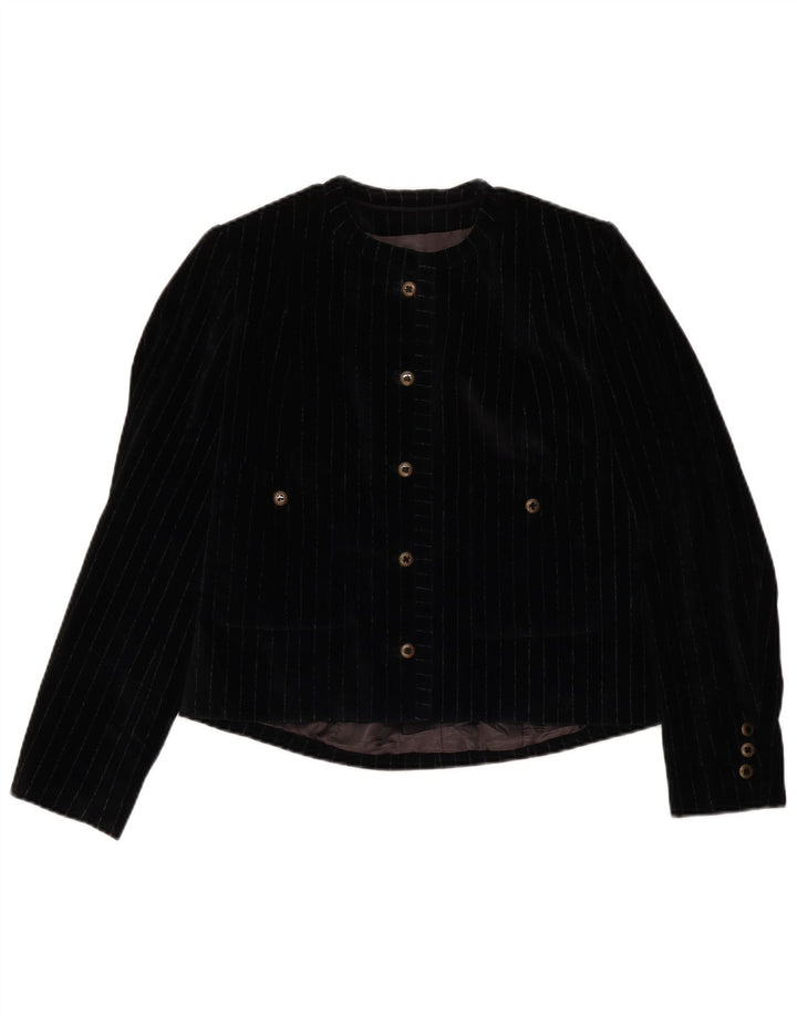 Set gonna da donna in 2 pezzi a 5 bottoni VINTAGE UK 12 medio W28 nero