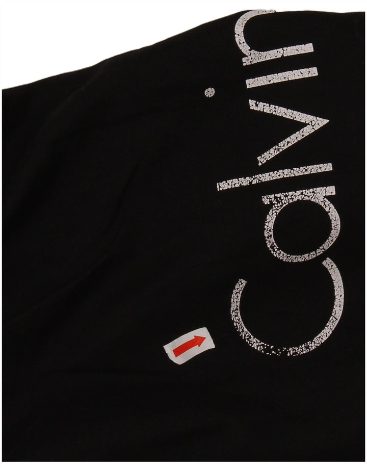 CALVIN KLEIN Pantaloncini da bagno grafici da uomo grandi in poliestere nero