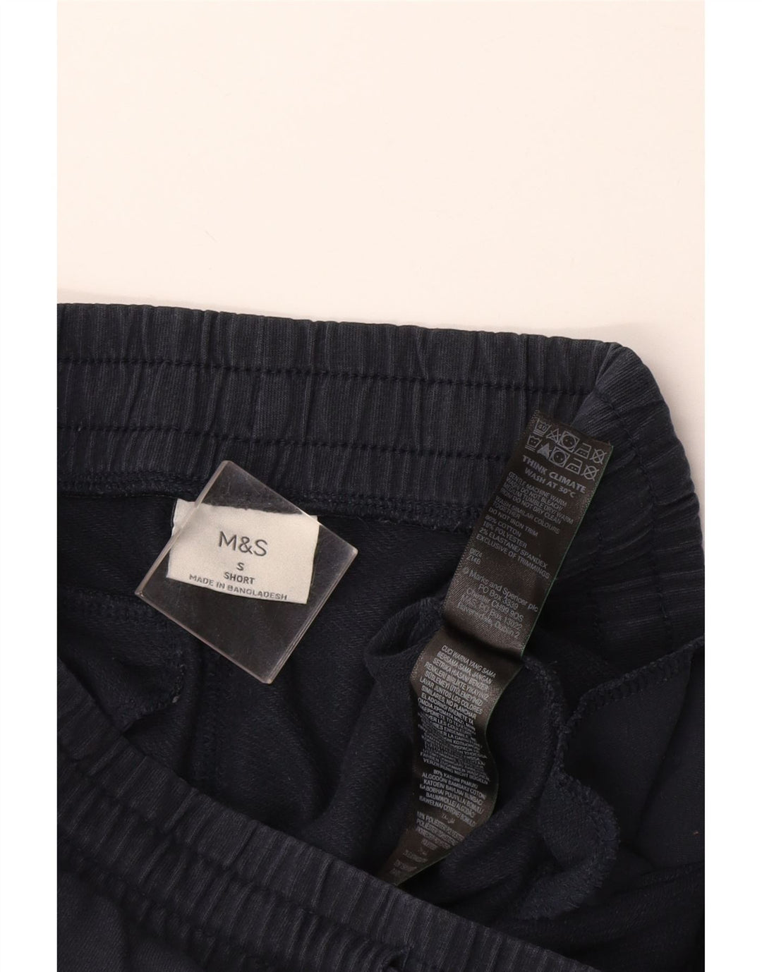 Pantaloni da tuta da uomo Marks & Spencer piccoli in cotone blu navy