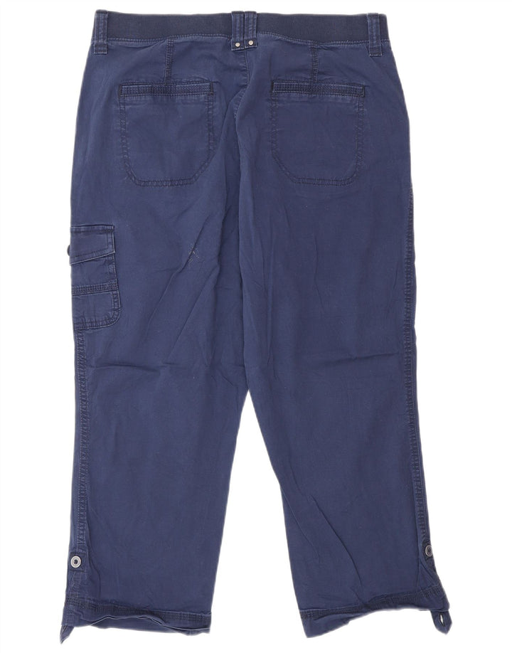 Pantaloni cargo da donna a vita media Lee US 12 Large W32 L22 Blu Navy