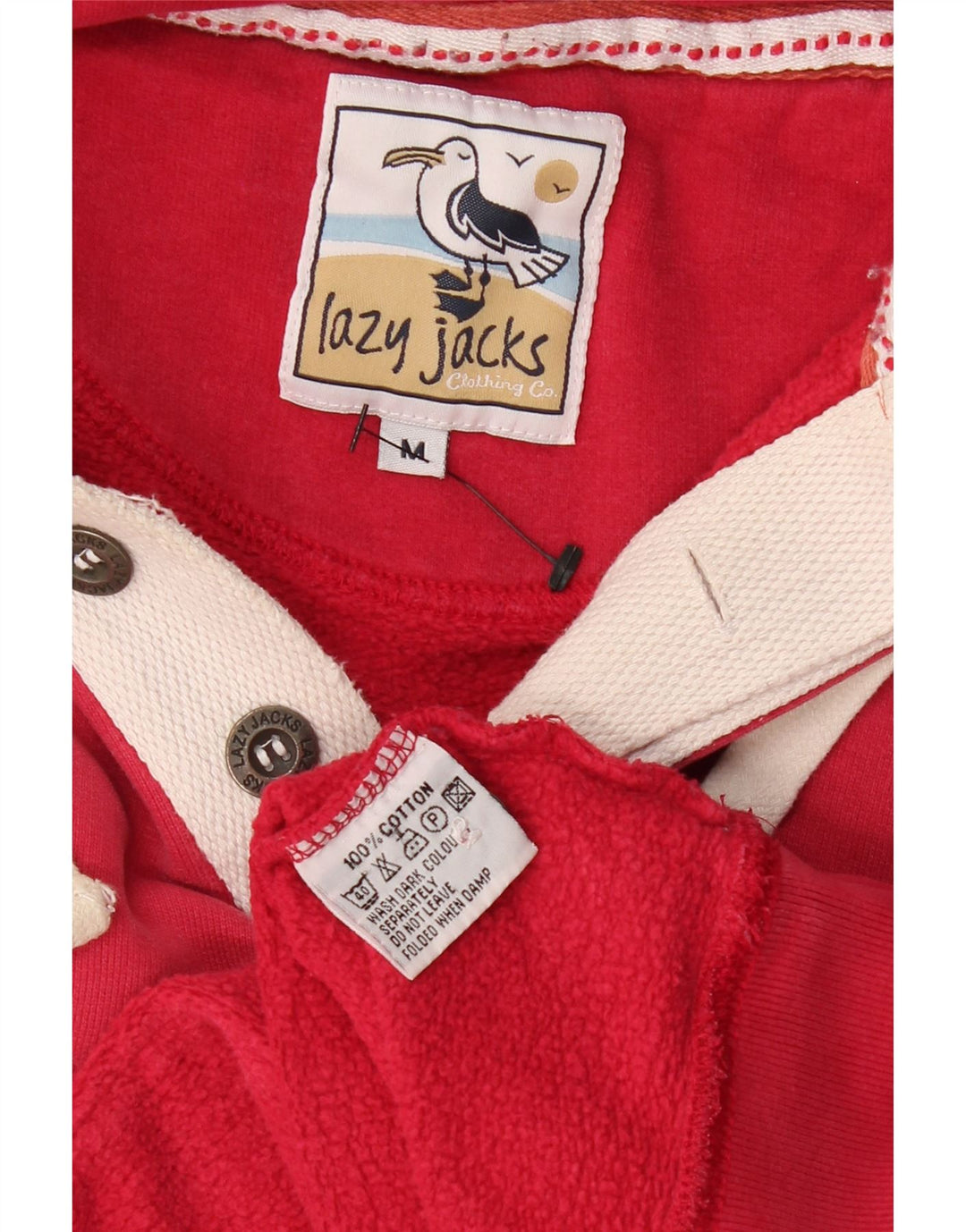 Maglione con cappuccio grafico da uomo VINTAGE in cotone rosso medio