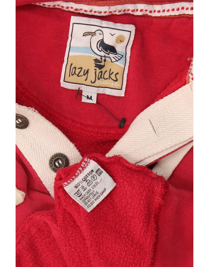 Maglione con cappuccio grafico da uomo VINTAGE in cotone rosso medio