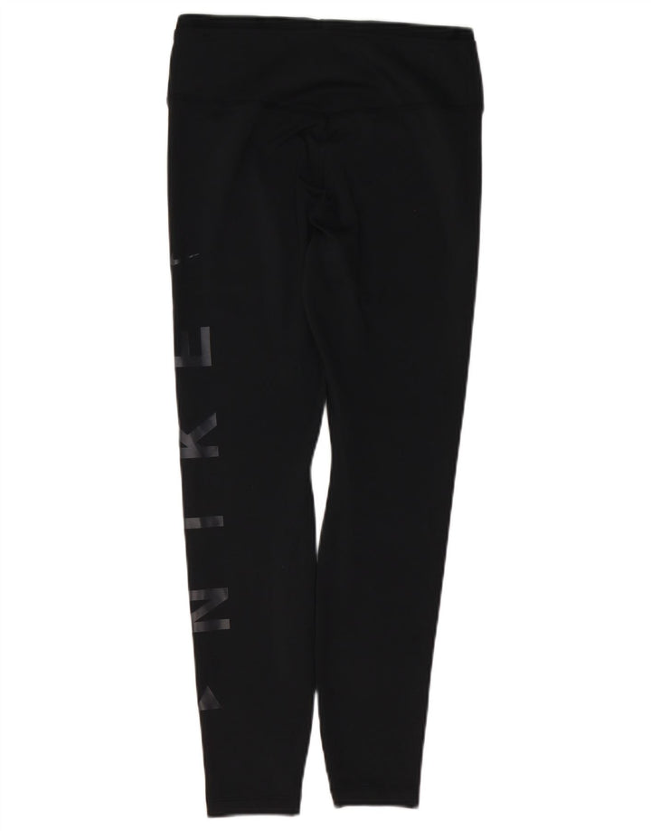 Leggings grafici NIKE Dri Fit da donna UK 12 medio nero poliestere