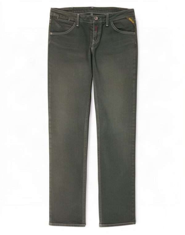 Replay Mens Slim Jeans W29 L32 Green Cotton