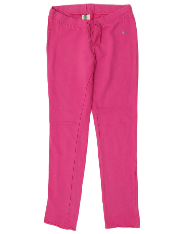 Pantaloni Tuta Bambina Benetton 11-12 Anni 2XL Cotone Rosa
