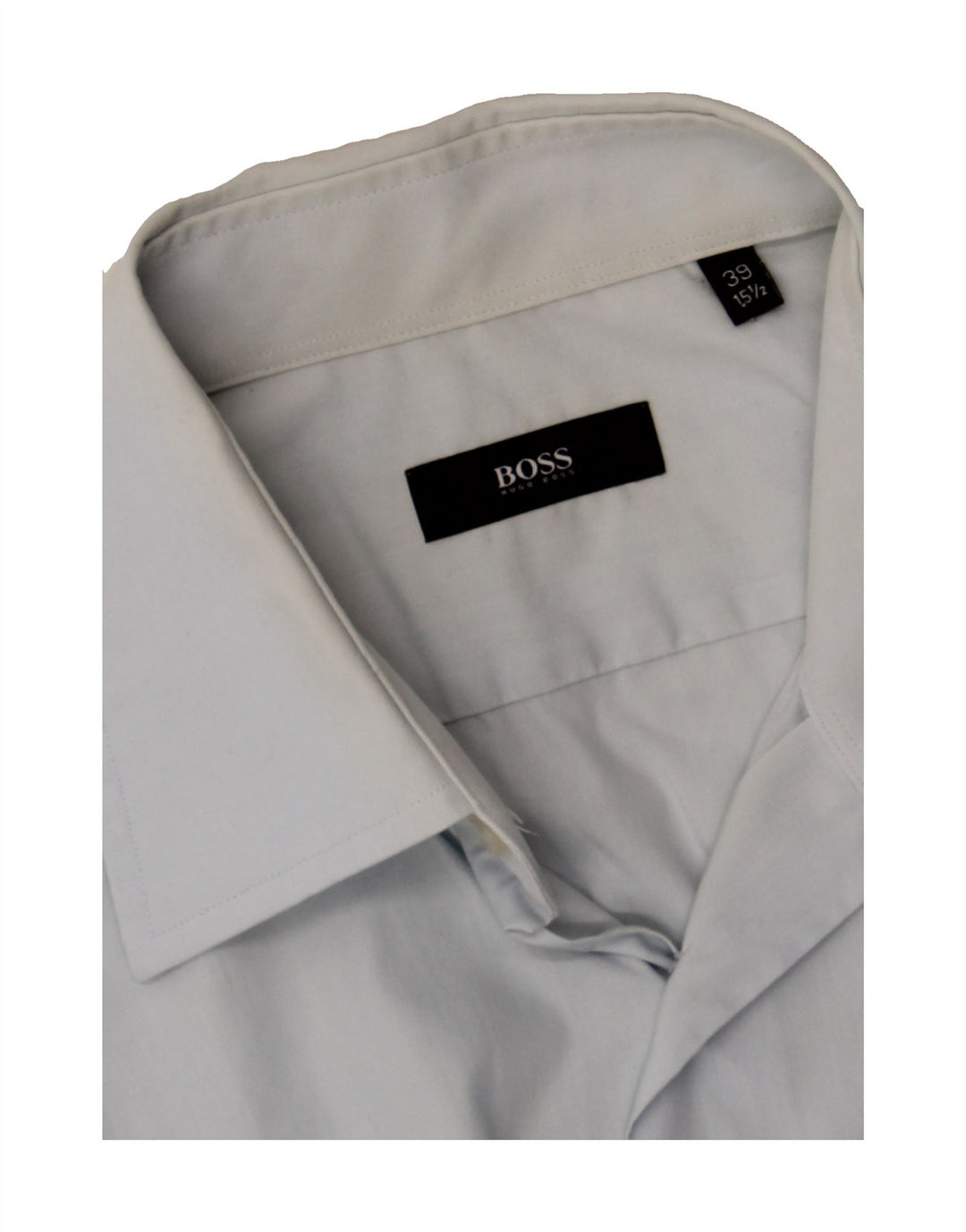 HUGO BOSS Mens Shirt Size 39 15 1/2 Medium Blue Cotton Vintage Hugo Boss and Second-Hand Hugo Boss from Messina Hembry 