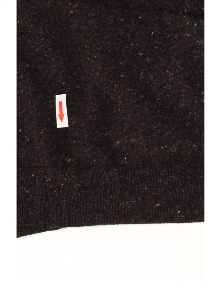 Maglione cardigan oversize da donna Cos UK 10 piccolo lana screziata nera