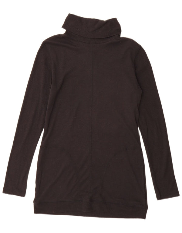 Maglione maglione a collo alto Marks & Spencer da donna UK 10 piccolo nero