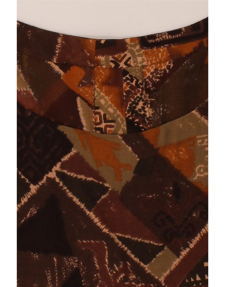 VINTAGE Womens Sleeveless Blouse Top UK 16 Large Brown Patchwork Vintage Vintage and Second-Hand Vintage from Messina Hembry 