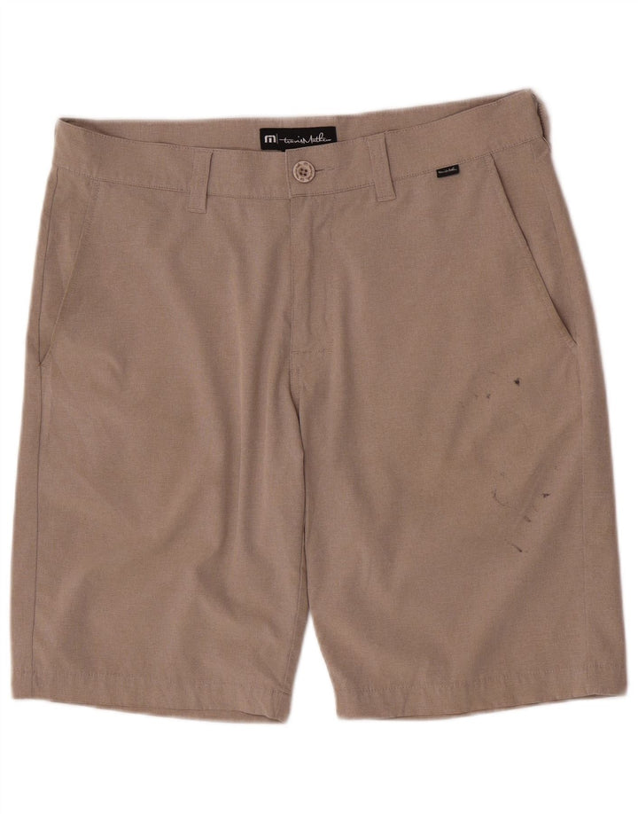 Pantaloncini chino vestibilità regolare da uomo Travis Mathew W32 poliestere beige medio