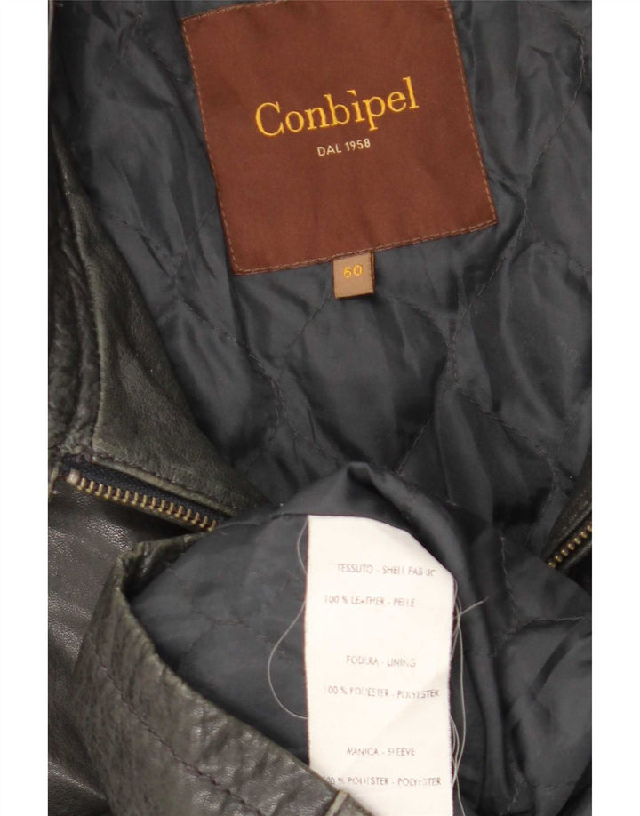 Giacca Biker Donna Conbipel IT 54 2XL Pelle Nera