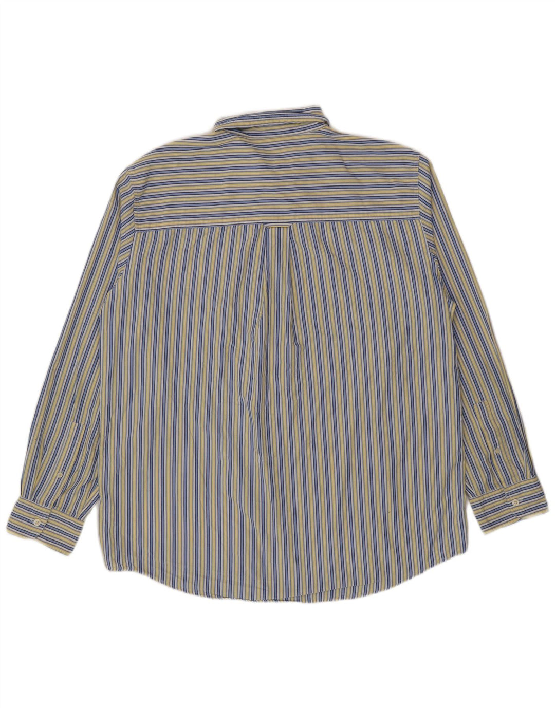 Chaps Camicia da uomo Easy Care, cotone a righe grandi blu
