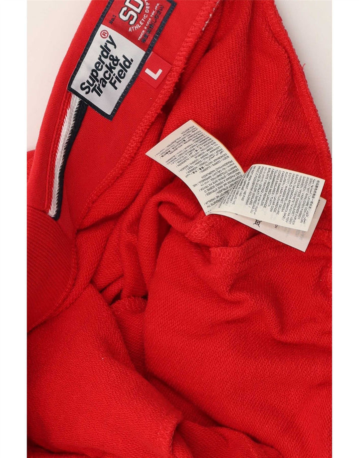 Pantaloncini sportivi grafici da uomo Superdry di grandi dimensioni in cotone rosso