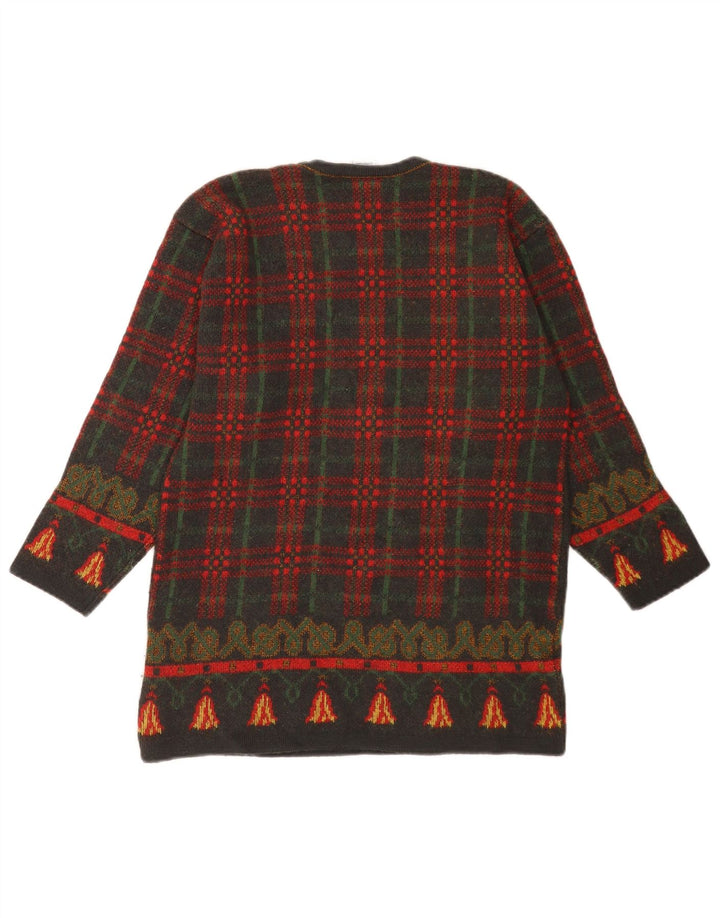 LE TRUC Maglione girocollo con grafica da donna IT 40 Piccolo patchwork grigio