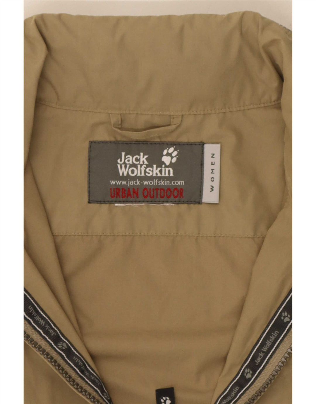 Giacca bomber con cappuccio da donna Jack Wolfskin UK 16 grande kaki