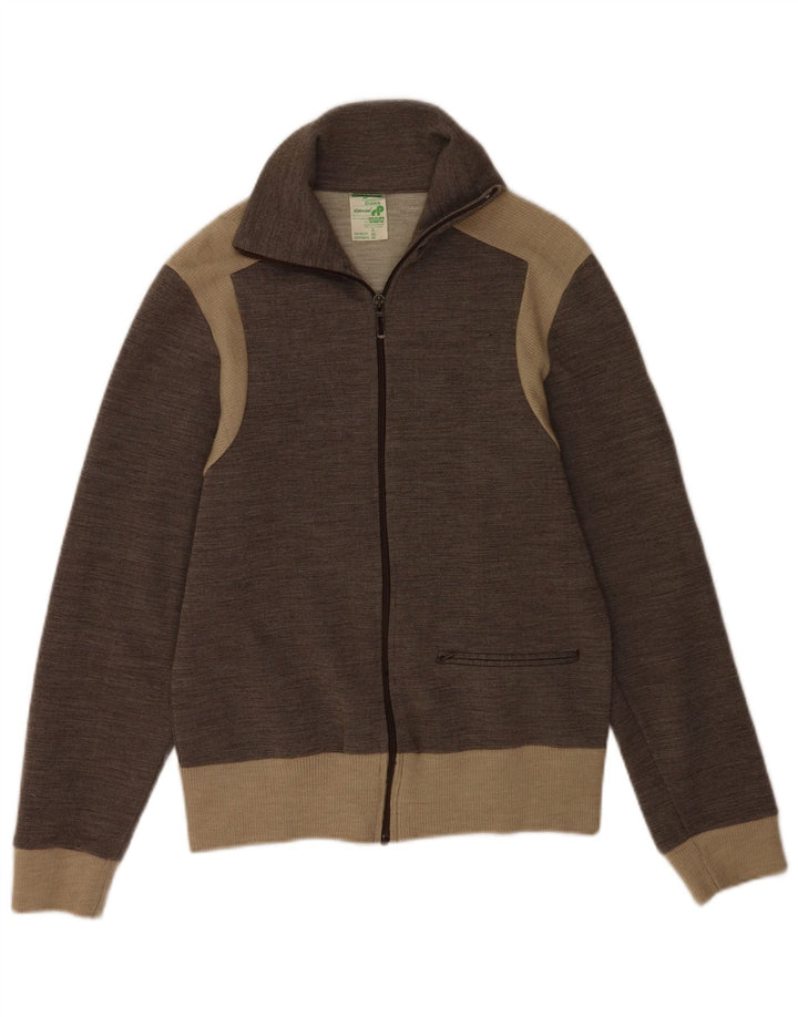 Giacca da tuta vintage da donna unisex IT 44 Colorblock grigio medio