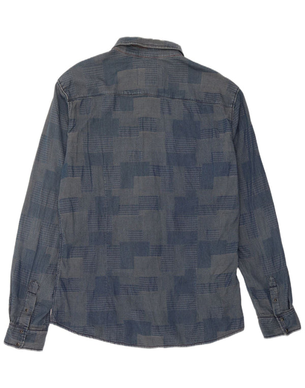Camicia da uomo Gaudi 2XL Cotone patchwork blu