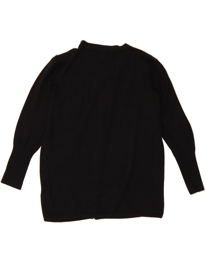 ZARA Womens Cardigan Sweater UK 14 Medium Black Rayon Vintage Zara and Second-Hand Zara from Messina Hembry 