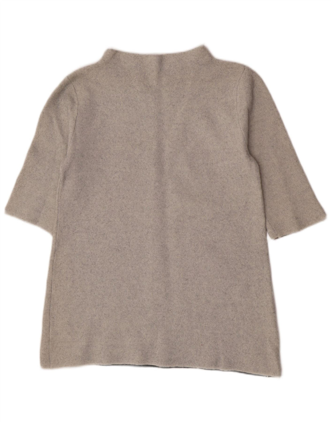 Maglione maglione collo alto a maniche corte da donna Toast UK 14 Lana grigio medio
