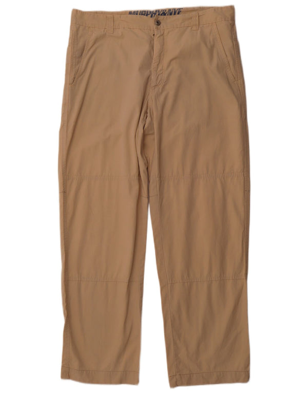 Pantaloni chino dritti da uomo MURPHY & NYE per abbigliamento da vela W38 L31 Cotone beige