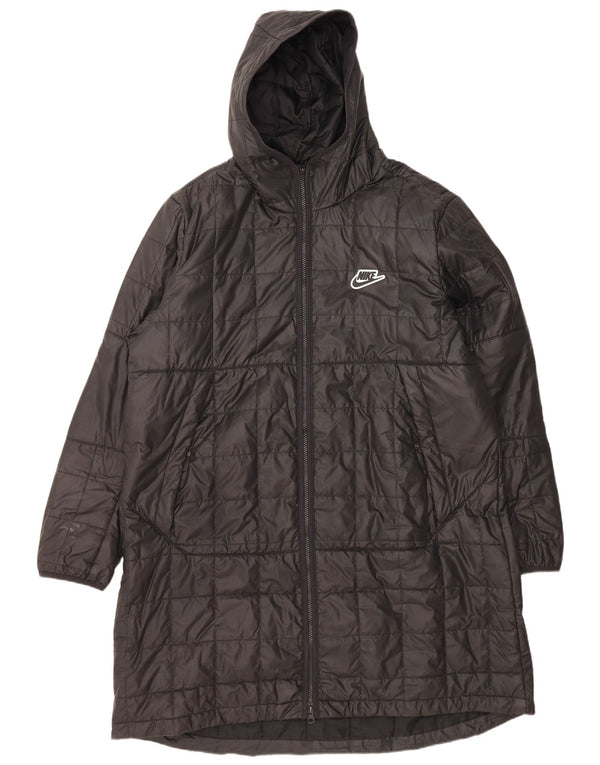 Cappotto imbottito con cappuccio NIKE da uomo UK 42 XL poliestere nero