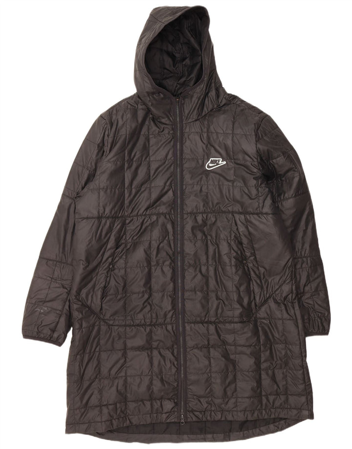 Cappotto imbottito con cappuccio NIKE da uomo UK 42 XL poliestere nero
