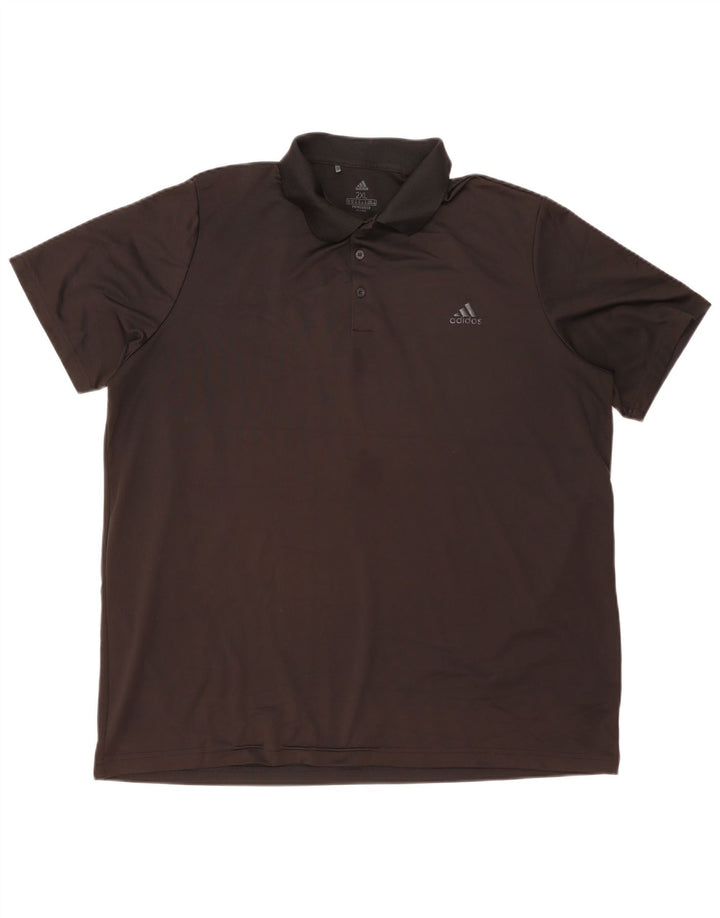 Polo ADIDAS da uomo 2XL nera in poliestere