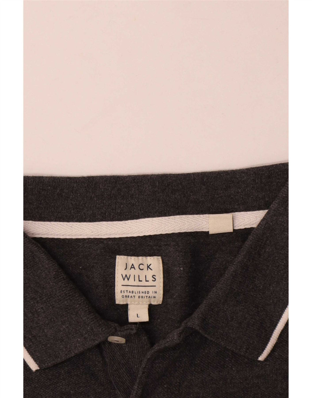 Polo da uomo Jack Wills grande in cotone grigio