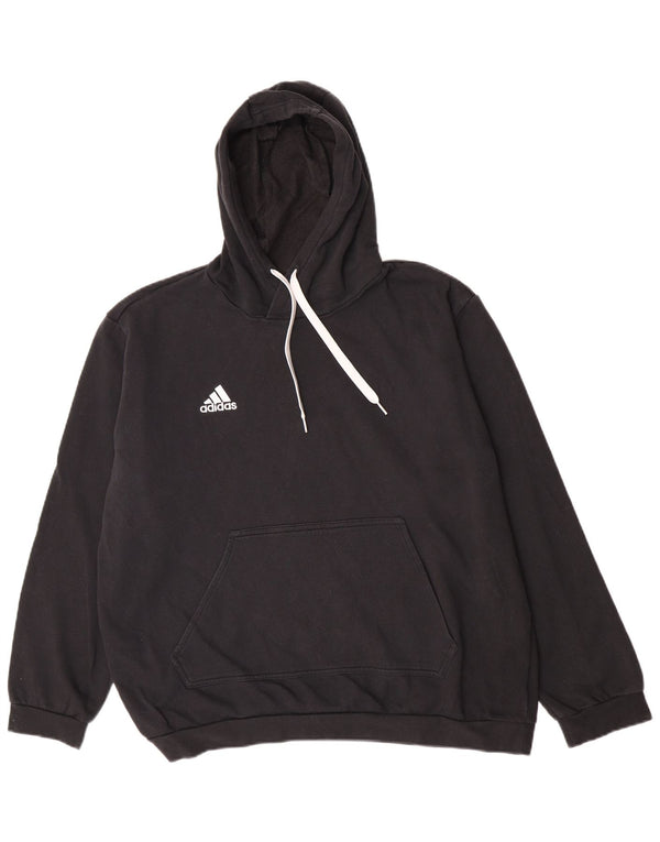 Felpa con cappuccio da uomo Adidas XL in cotone nero