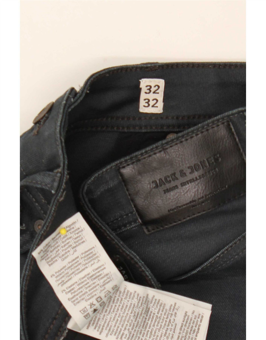 Jeans dritti da uomo Jack & Jones W32 L32 cotone blu navy
