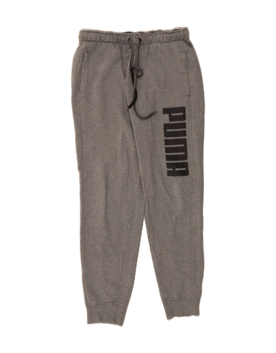 PUMA Mens Graphic Tracksuit Trousers Joggers Medium Grey Cotton Vintage Puma and Second-Hand Puma from Messina Hembry 