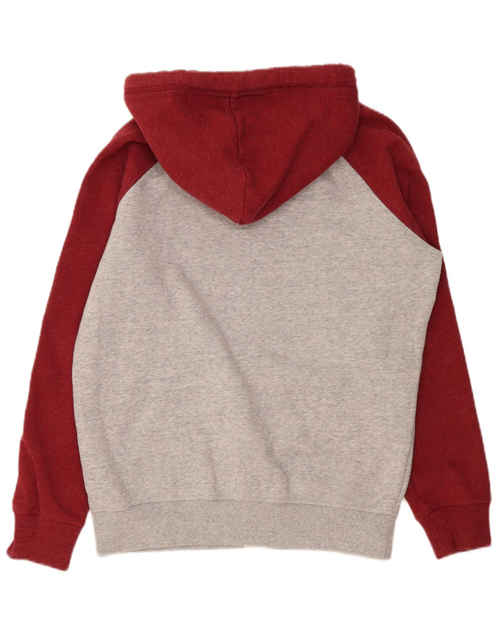 Maglione con cappuccio e zip da uomo Superdry in cotone color block grigio medio
