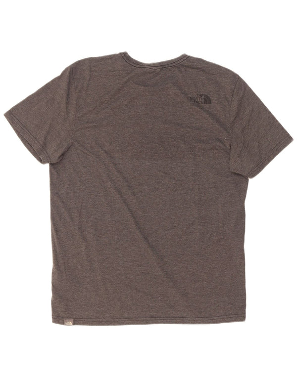 T-shirt grafica da uomo The North Face Top grande in poliestere chiazzato grigio